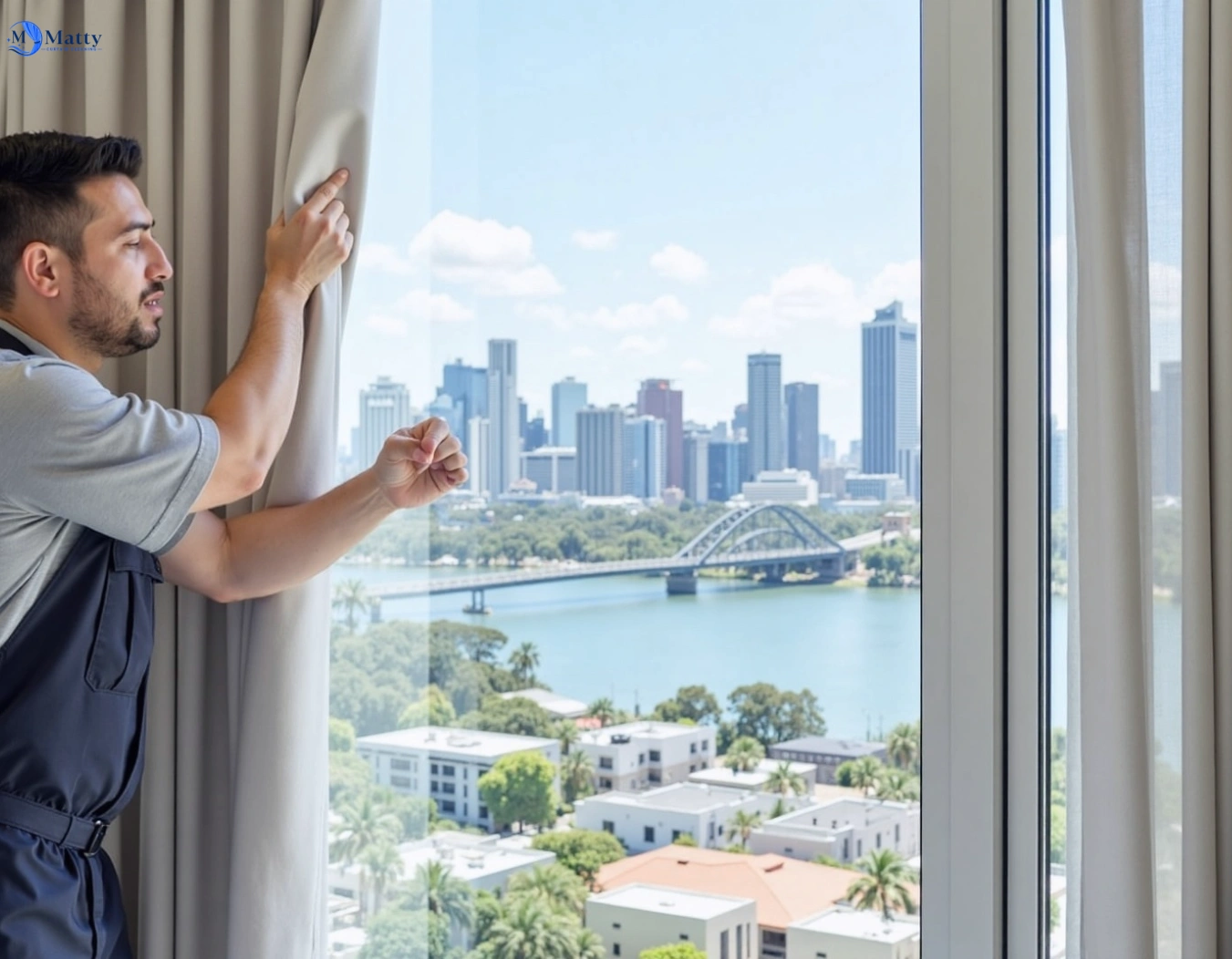 Professional curtain steam cleaning service russell-vale-nsw QLD by Matty Curtain Cleaning