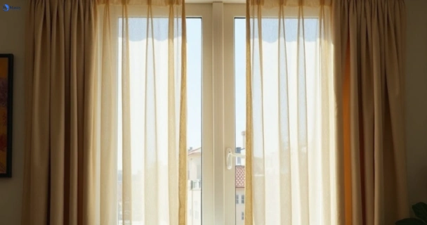 Dull dusty drapes in russell-vale-nsw before professional cleaning